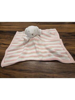 Under the Nile Organic Egyptian Cotton Bunny Lovey Pink Green Stripes